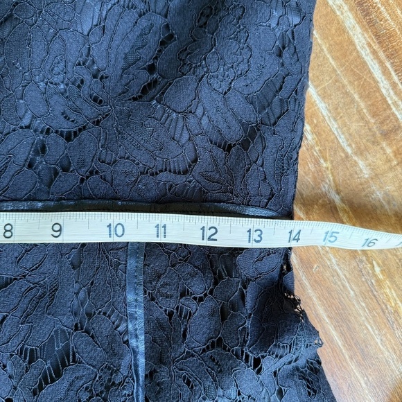 Milly of New York black leather and lace dress Size 6 - Picture 12 of 13